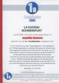 Das Küchenstudio La Cucina in Schweinfurt wurde zum 1A Fachhändler ausgezeichnet.